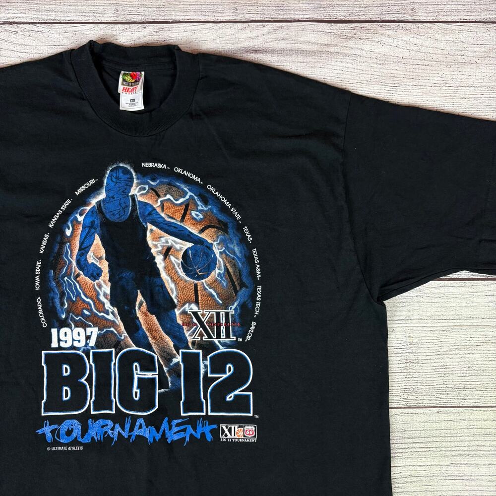 Vintage 1997 Big 12 College Basketball Tournament Single Stitch T-shirt